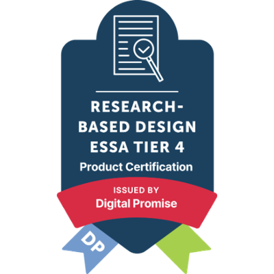 Digital Promise - Product Certifications - Research-Based Design ESSA Tier 4 Product Certification - 2024-09-25