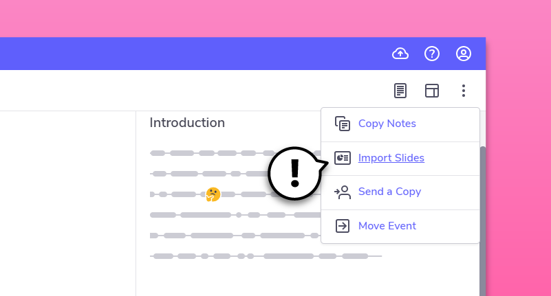Import slides into your Glean Event